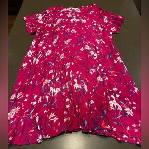 Woman Within Floral Rayon Dress Sz: 26W
